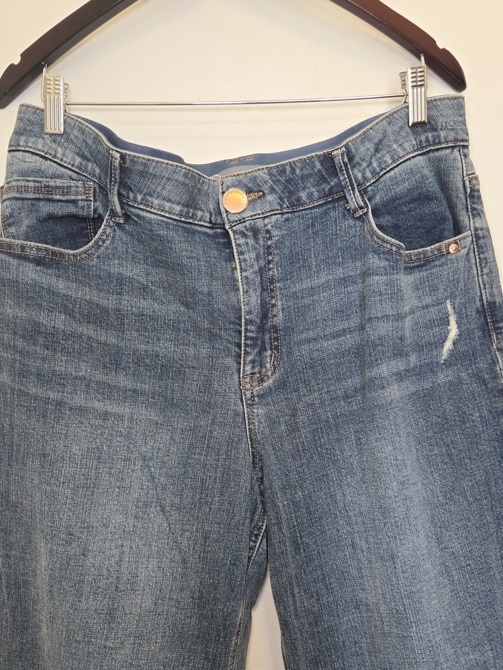 Wit & Wisdom Medium Wash Blue Wide Leg Jeans - Picture 6 of 14